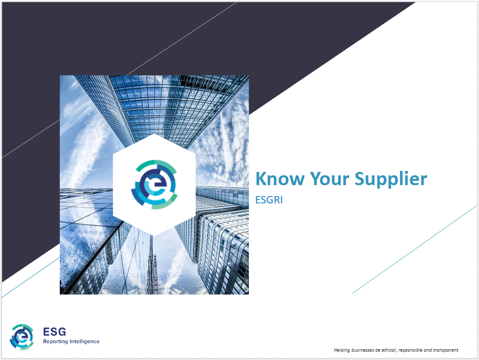 ESG-Reporting-Intelligence : Know Your Supplier